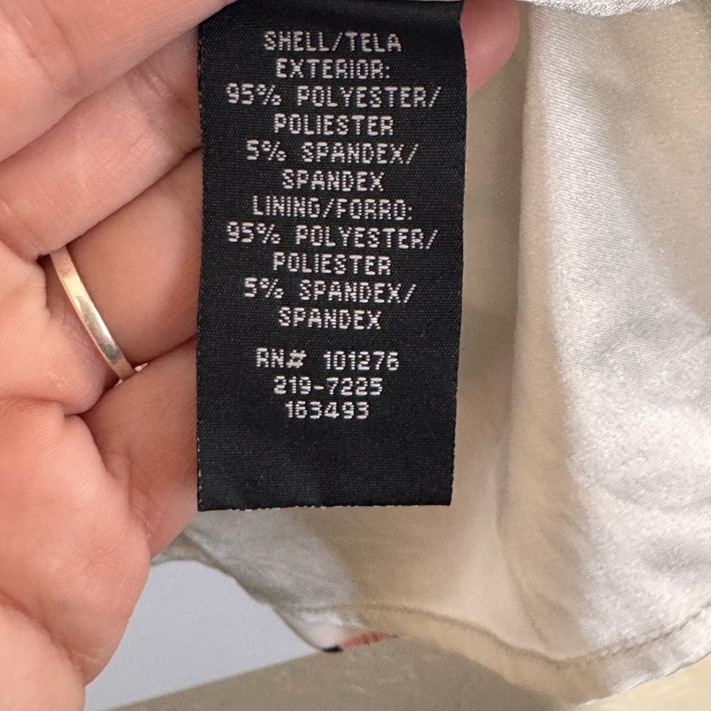 Nicole by Nicole Miller Satin Ivory Dress with Black Label - Picture 4 of 5